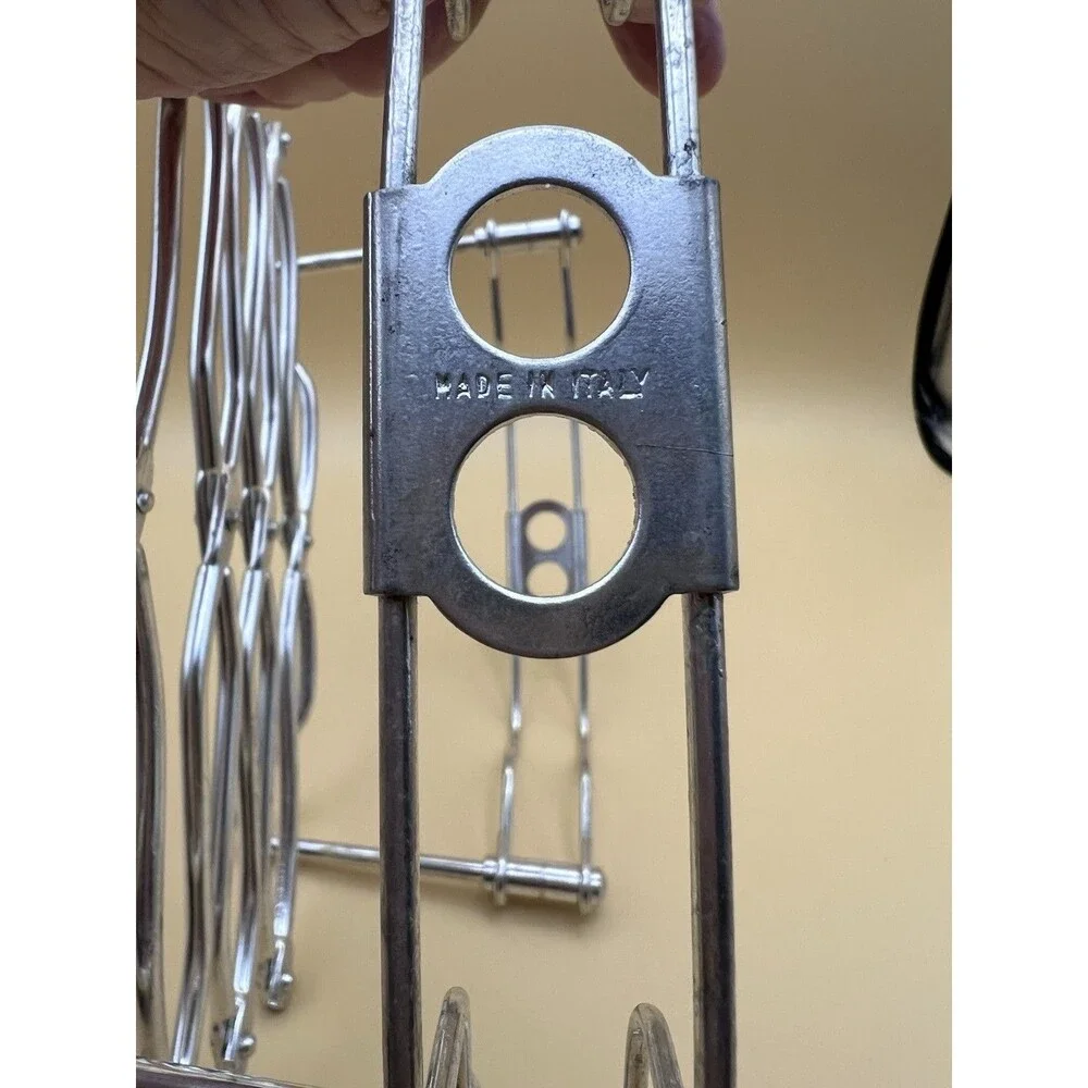MCM Vintage Metal Expandable Trivet Casserole Dish Holder Italy-Expands to 17